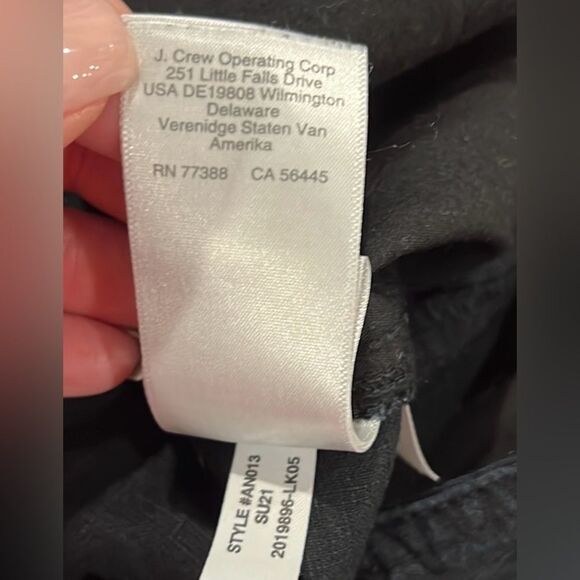 J.Crew black linen blend pull on seaside pants size small - Picture 8 of 9